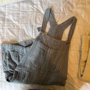 Baby blue free people overalls
